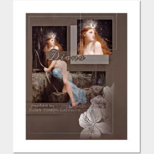 Diana aesthetics female beauty art artsy love romantic painting woman vintage retro Posters and Art